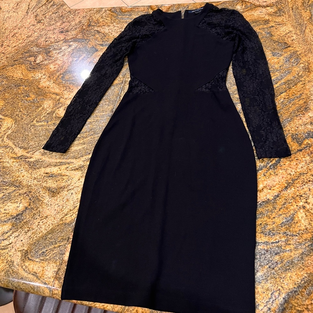 French Connection Black Lightly Used Dress Body Con Mini
